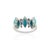 18k White Gold 3.31ct Turquoise, Blue Sapphire & Diamond Georgian Revival Ring Size 7 For Sale - Image 9 of 17