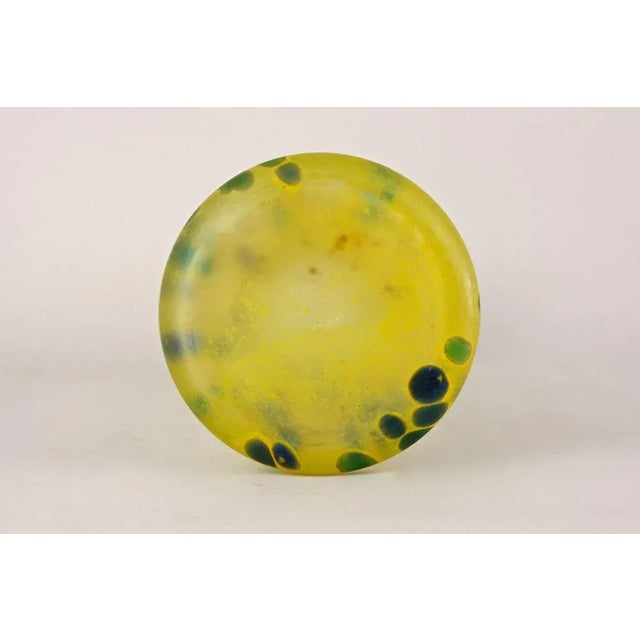 Art Nouveau Yellow Glass Vase, 1910s For Sale - Image 13 of 18