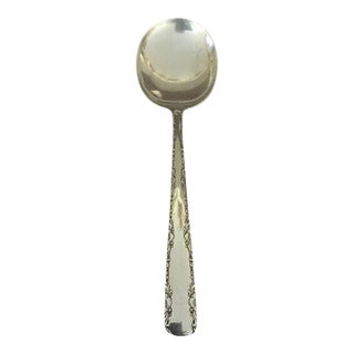 Mid 20th Century Gorham 'Camellia' Sterling Cream Soup Spoon For Sale