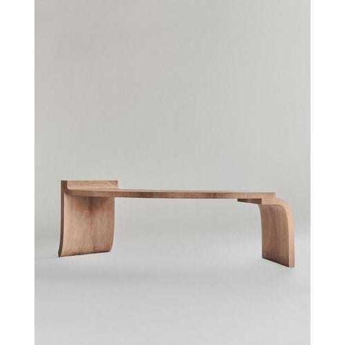 Large platane desk, plane tree wood by mono editions dimensions: w 70 x d 260 x h 85 cm. Materials: plane tree wood veneer...