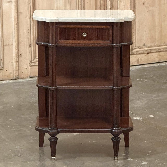Petite Louis XVI Marble-Top Console in Mahogany For Sale - Image 9 of 18