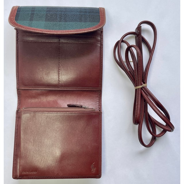 1980s 1980s Ralph Lauren Black Watch Tartan Wallet With Shoulder Strap For Sale - Image 5 of 8