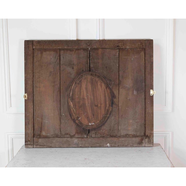 Dove Gray 19th Century French Painted Boiserie Panel with Original Mirror Plate For Sale - Image 8 of 8
