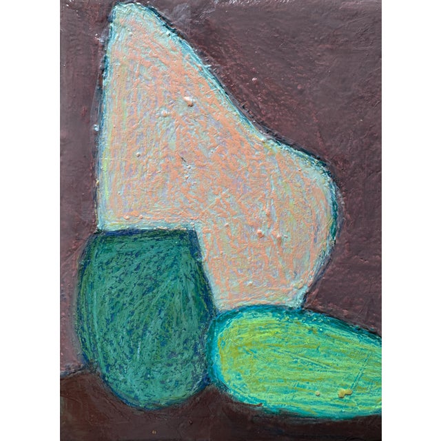 Paint "Lotus Night Lights" Original Mixed-Media Abstract on Canvas by Zac Woodiel For Sale - Image 7 of 7