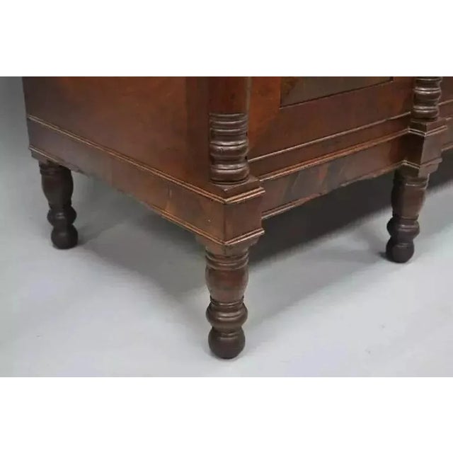 Mid 19th Century Antique 19th C. American Empire Crotch Flame Mahogany Sideboard Buffet For Sale - Image 5 of 11
