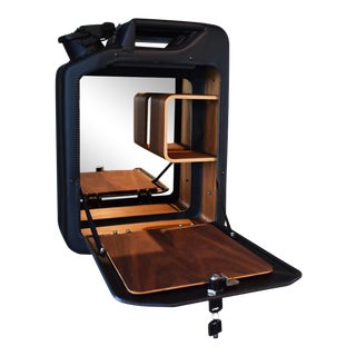 Danish Fuel Black Bar Cabinet For Sale