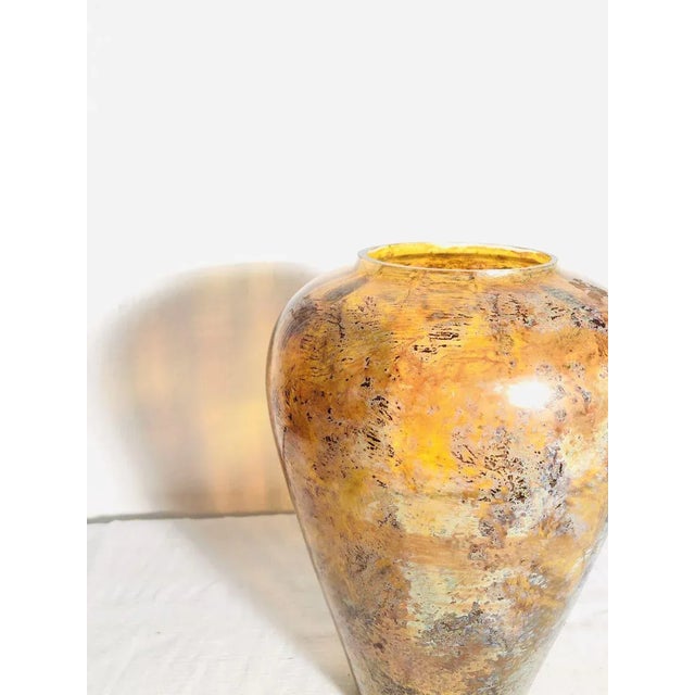 Mid-Century Iridescent Glass Vase For Sale - Image 6 of 9