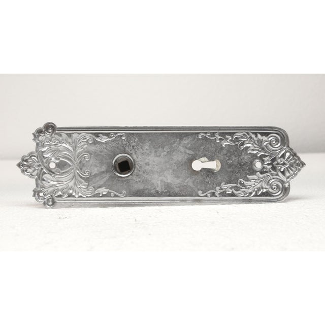 Vintage Corbin Chrome Plated Steel Lorraine Door Knob Set For Sale - Image 4 of 4