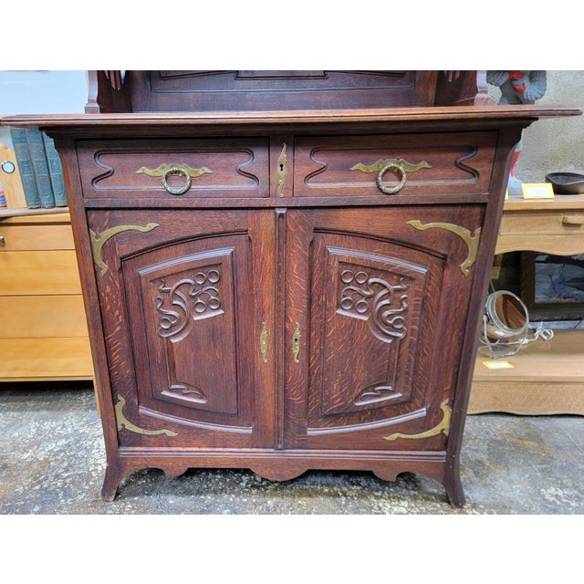Early 20th Century Antique Art Nouveau Cabinet or Cupboard Early 1900's For Sale - Image 5 of 18