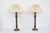 Metal French Country Table Lamps with Pleated Shades, France, 1980s, Set of 2 For Sale - Image 7 of 11