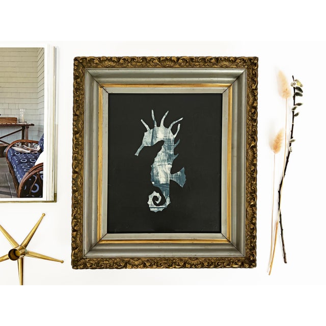 Vintage meets modern art with this original abstract painting in an antique, victorian, ornate frame. Meet the elegant,...