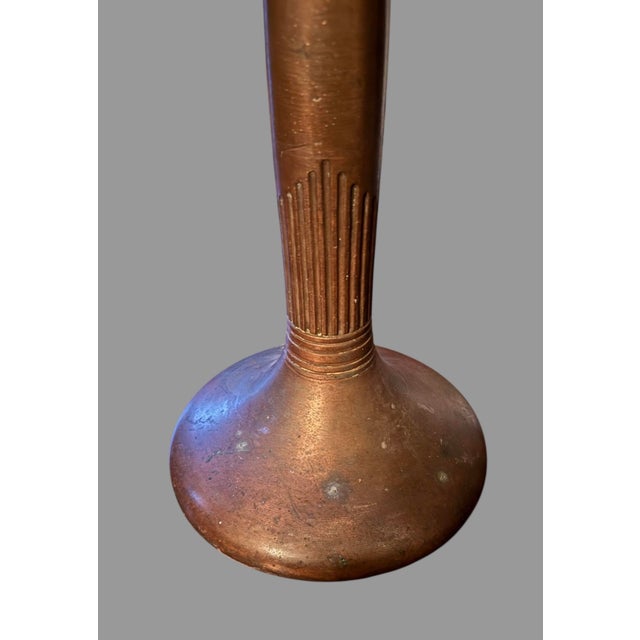Early 20th Century Handel Co. Table Lamp With Floral Decorated Reverse Painted Glass Shade For Sale - Image 11 of 12