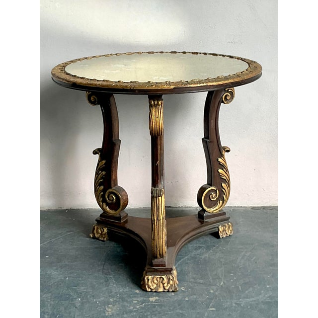 Wood Vintage Regency Gilt Tipped Side Table For Sale - Image 7 of 7