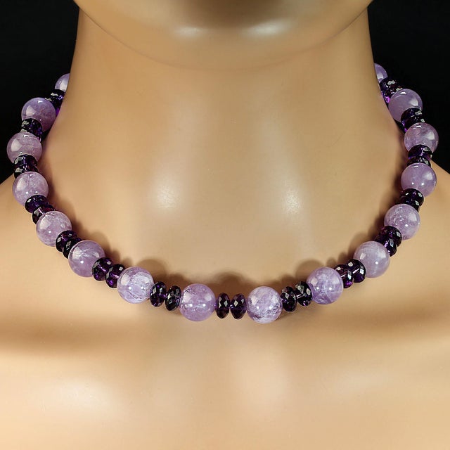 This 17‑inch amethyst necklace is a radiant celebration of February’s beloved birthstone, blending multiple shades and...