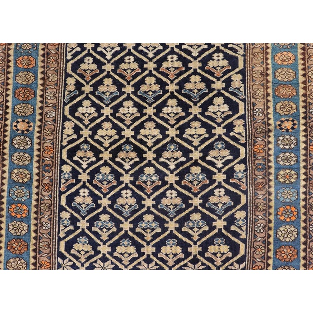 Early 20th Century Persian Antique Malayer Rug With Layered Motifs and Geometric Design For Sale - Image 5 of 10