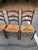 Textile Vintage Set of Four Colonial-Style Ladderback Dining Chairs With Rush Seats | Farmhouse, Shaker, French Country Style For Sale - Image 7 of 10