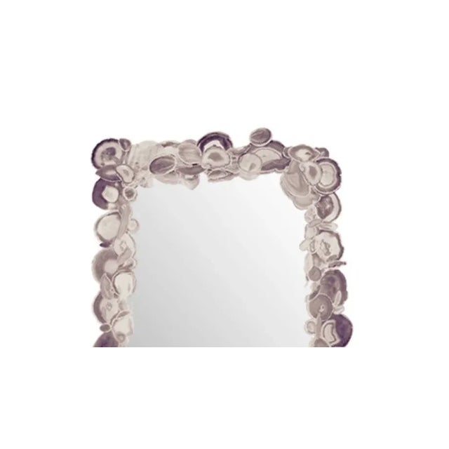 Glass Marjorie Skouras Ionian Blue Agate Mirror, 34"x46" For Sale - Image 7 of 8