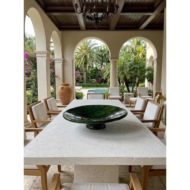 Vintage Moroccan Hand-Glazed Emerald Tamegroute-Style Bowl For Sale - Image 10 of 10