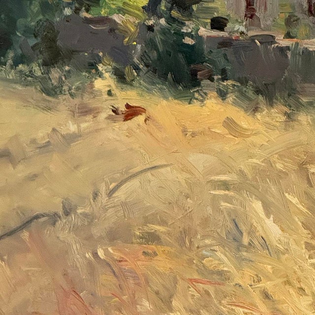 Framed Oil Painting on Canvas by Jose Salvaggio (1953-) 'Village on the Saulx River, Meuse' For Sale - Image 11 of 16