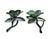 Contemporary Pair of Vintage Verdigris Brass Floral Sculptures / Candle Holders – Hollywood Regency / Botanical Style For Sale - Image 3 of 10