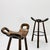 1 of 3 Mid-Century Brutalist Bar Stools, 1960s, Spain The famous Spanish design bar stools in wild optic vintage wood legs...