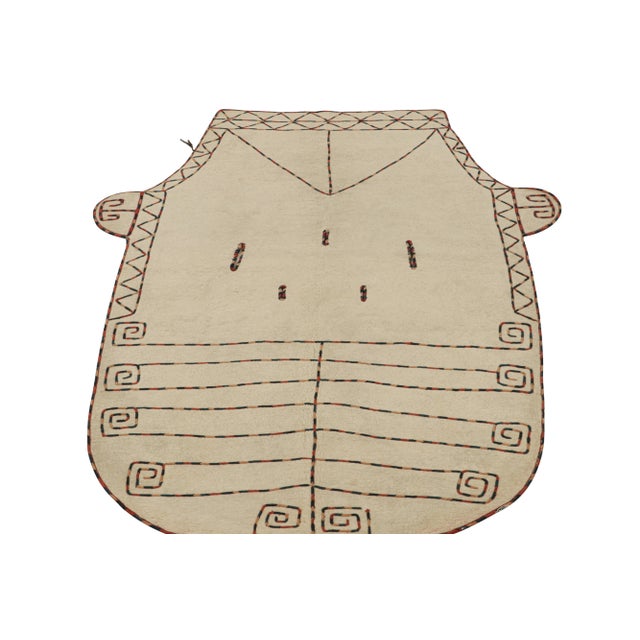 Tribal Vintage Tribal Horse Cover in Beige With Polychromatic Embroidery by Rug & Kilim For Sale - Image 3 of 8