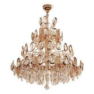 1970s Decorative fifteen light chandelier by Rejmyre For Sale