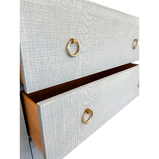 Wood Serena & Lily Driftway 6 Drawer Hand Painted Linen Dresser For Sale - Image 7 of 8