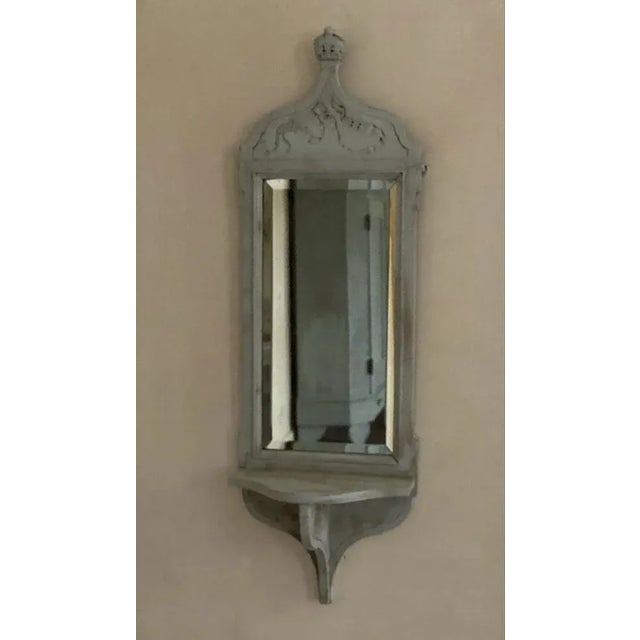 Oak Crown Mirror, 1837 For Sale - Image 9 of 9