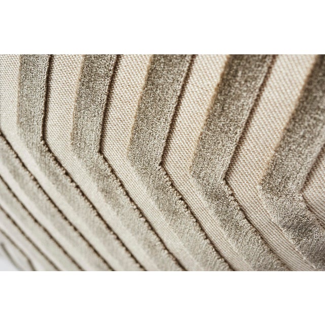 A large-scale, linear Schumacher design gives this Italian cut velvet fabric a graphic sensibility. In collaboration with...