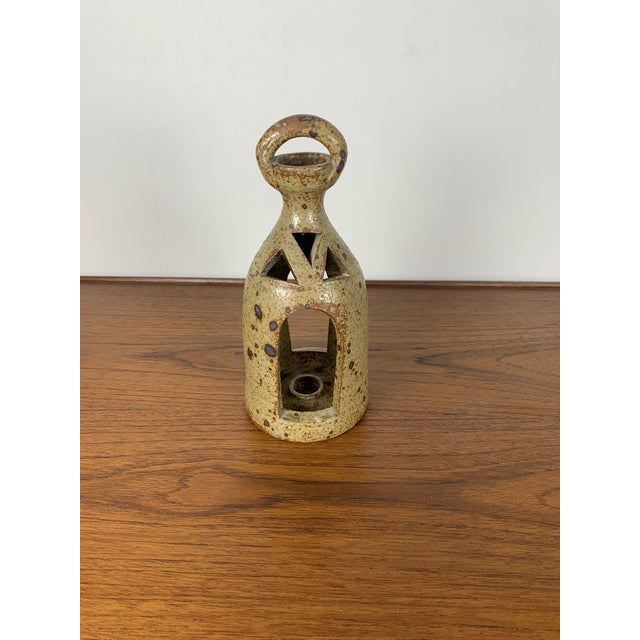 Vintage Pyrite Sandstone Lantern in the style of G. Baudat, 1950s For Sale - Image 9 of 10
