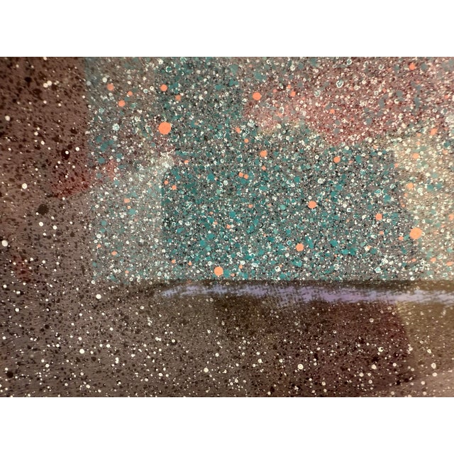 Textile Original 80s Post Modern Memphis Pointillism/ Pointelle Art by Alfie Kohn (Signed) For Sale - Image 7 of 10