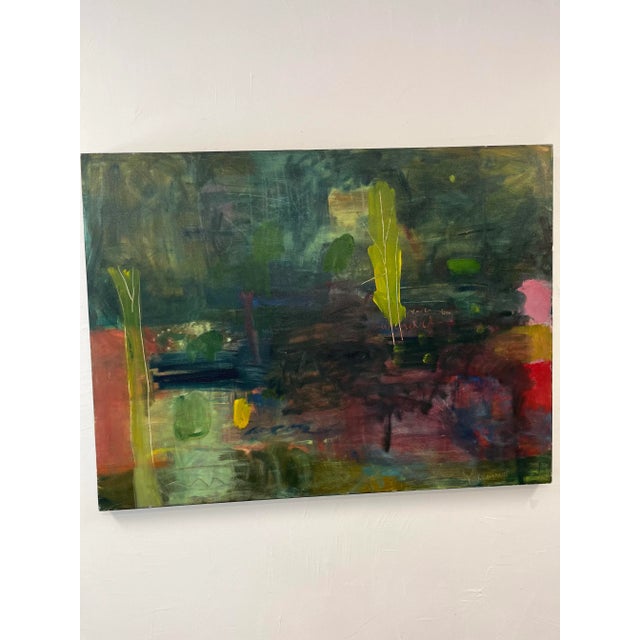 Modern “Starlight” By, Ellen Reinkraut Abstract Expressionist Original Oil on Canvas For Sale - Image 3 of 9