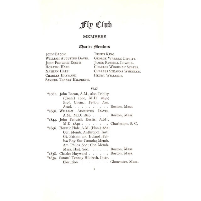 Catalogue of the Fly Club of Harvard University 1836-1948 For Sale - Image 4 of 11