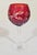Glass Ruby Red Cut to Clear Crystal Bohemian Style Wine Glass Goblets - Set of 8 For Sale - Image 7 of 14