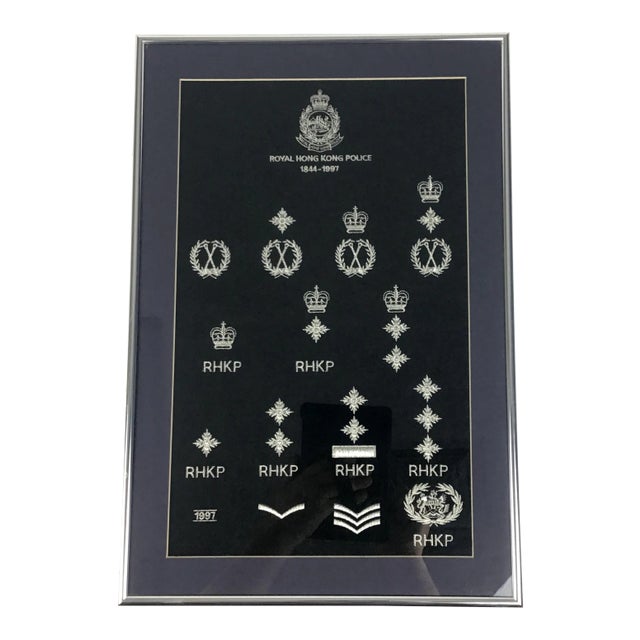 Framed British Colonial Royal Hong Kong Police Force Rank Badge Chairish