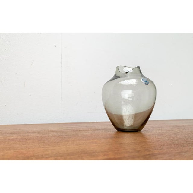 Mid-Century German Fischmaul Glass Vase from Hirschberg, 1960s For Sale - Image 9 of 14