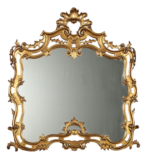Carved and Gilded Wooden Mirror