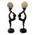 Art Deco Style, Nude Women Matching Black Tall Lamps - a Pair For Sale