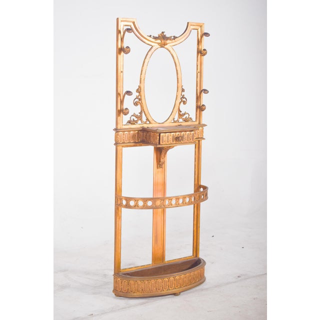 1920s Portuguese Gilded Iron Coat Stand, 1920 For Sale - Image 5 of 9