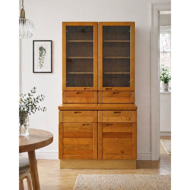 Vintage Danish Glass-Fronted Oak Display Cabinet from Vantinge Mobelindustri, 1970s For Sale - Image 4 of 18