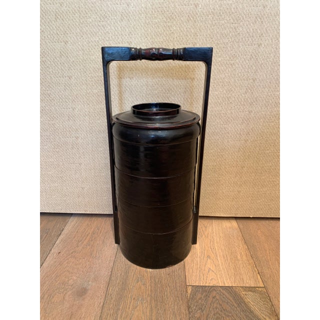 Chinese 1920s Vintage Chinese Stackable Lunch Box For Sale - Image 3 of 11
