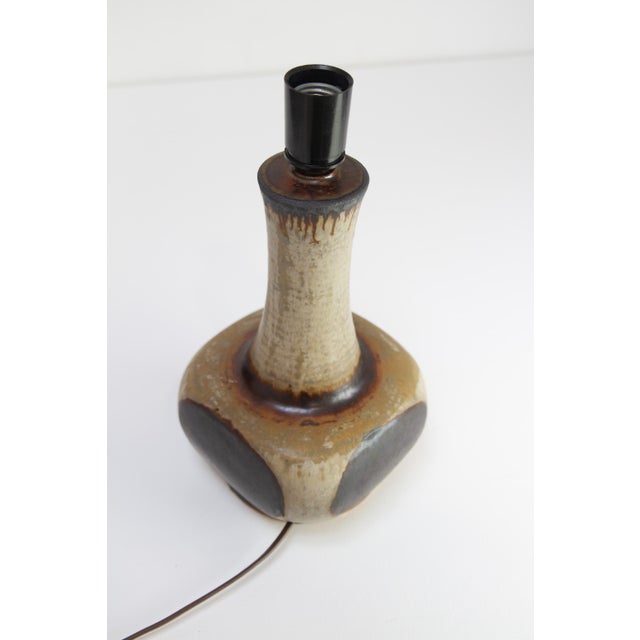 Mid-Century Danish Stoneware Table Lamp by Aksel Larsen for Axella, 1970s For Sale - Image 9 of 18