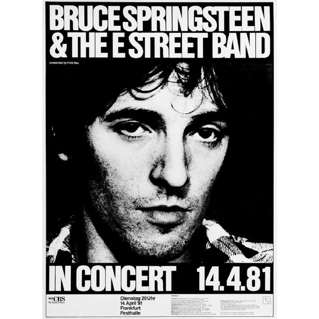 Bruce Springsteen 1981 Original Vintage Poster For Sale