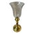 Glass Hurrricane With Gold Base For Sale