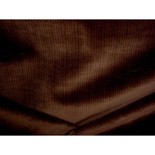 Pindler 4572 Trianon Walnut Espresso Strie Velvet Upholstery Fabric- 4-3/8 yards For Sale