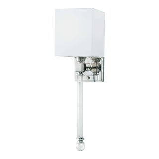 Regina Andrew Crystal Tail Sconce in Polished Nickel For Sale