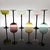 Set of Six Black Stem Colored Cocktail Glasses, Circa 1980s For Sale - Image 4 of 12