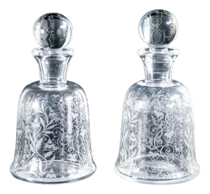 Crystal Bottles from Baccarat, 1940s, Set of 2