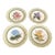Early 21st Century Sage Green With Flowers “Vintage Garden” Plates- Set of 4 For Sale